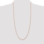 14K Rose Gold 2mm Diamond-cut Rope with Lobster Clasp Chain - Image 4