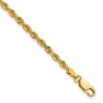 14K 3mm Diamond-cut Rope with Lobster Clasp Chain