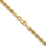 14K 3mm Regular Rope with Lobster Clasp Chain - Image 3