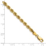 14K 4mm Diamond-cut Rope with Lobster Clasp Chain - Image 6