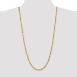 14K 5mm Regular Rope with Lobster Clasp Chain - Image 4