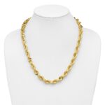 14K 10mm Diamond-cut Rope with Fancy Lobster Clasp Chain - Image 4