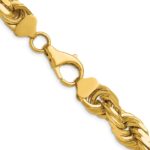14K 12mm Diamond-cut Rope with Fancy Lobster Clasp Chain - Image 3