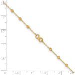 10K Polished Infinity and Diamond-cut Beads Plus Extender - Total Anklet - Image 6