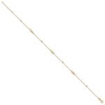 10K Two-Tone Infinity and Diamond-cut Beads Plus Extender - Total Anklet - Image 2