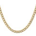 10k 5.25mm Semi-Solid Curb Link Chain - Image 2