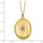 10K w/ 12k Accents and 14k Gold-filled Chain Black Hills Locket - Image 3