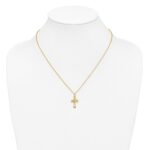 10k Tri-Color Black Hills Gold Cross Necklace - Image 4