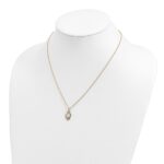 10k Tri-Color Black Hills Gold Butterfly Necklace - Image 4