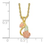 10K Tri-color w/14K Gold-filled Chain Black Hills Gold Necklace - Image 3