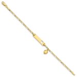 10k Figaro Link ID Bracelet - Image 2