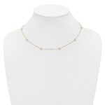 10K Polished CZ 7 Station Necklace - Image 3