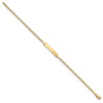 10k Semi-solid Curb Link ID Bracelet - Image 2