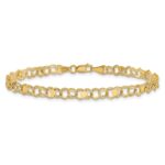 10k Double Link Heart Charm Bracelet - Image 3