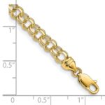 10k 7in 4.75mm Solid Double Link Charm Bracelet - Image 2