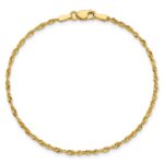 10k 1.8mm Extra-Light D/C Rope Chain Anklet - Image 5