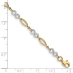 10k Two-tone Polished Infinity Bracelet - Image 3