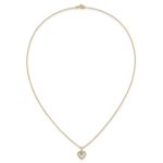 10k Madi K 3mm Blue Zircon Heart Birthstone Necklace - Image 5