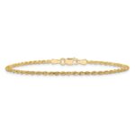 10k 1.75mm Diamond-cut Rope Chain Anklet - Image 4