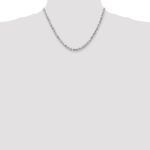 10k White Gold 4.5mm Diamond-Cut Rope Chain - Image 4