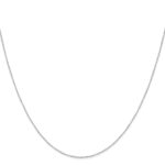 10k White Gold .42mm Carded Curb Chain - Image 2