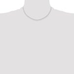 10K White Gold 1.15mm Carded Cable Rope Chain - Image 4