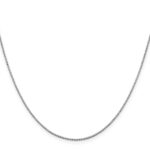 10k White Gold 1mm Box Chain - Image 2