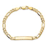 10k Figaro Link ID Bracelet - Image 4