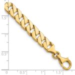 10k 7.4mm Hand-Polished Fancy Link Chain - Image 2