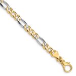 10k Two-tone 5.8mm Hand Polished Fancy Link Chain