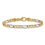 10k Two-tone 5.8mm Hand Polished Fancy Link Chain - Image 4