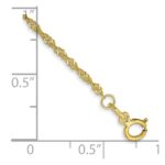 10k 1.4mm Singapore Chain Anklet - Image 2