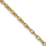 14K Carded 1.35mm Cable Rope with Spring Ring Clasp Chain