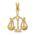 14k Large Libra Zodiac Charm - Image 4