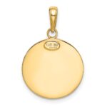 14k Polished Solid Saint Christopher Medal Round Pendant - Image 3