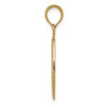 14k Polished Solid Saint Christopher Medal Oval Pendant - Image 2