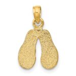 14k  3-D Multi-Color Enamel Double Flip-Flop Charm - Image 4