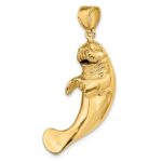 14K 3-D Polished Large Manatee Charm - Image 5