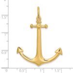 14K 3-D Large Anchor Charm - Image 3