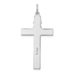 Sterling Silver Platinum-plated & Gold-tone Rosary on Cross Pendant - Image 3