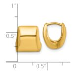 14k Polished Square Hinged Hoop Earrings - Image 3