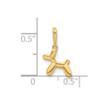 14K Polished 3D Balloon Puppy Pendant Charm - Image 4