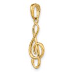 10K Treble Clef Pendant - Image 5