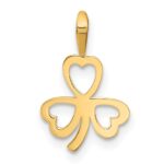 10k Heart Clover Charm - Image 4