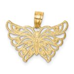 10K w/ Rhodium Butterfly Pendant - Image 4