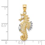 10K w/Rhodium Seahorse Charm - Image 3