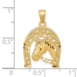 10K Horseshoe W/Horse Charm - Image 3