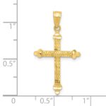 10k Budded Cross Pendant - Image 3