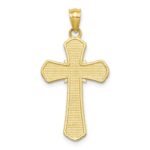 10K Polished Textured Crucifix Pendant - Image 3