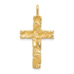 10k Nugget Cross Pendant